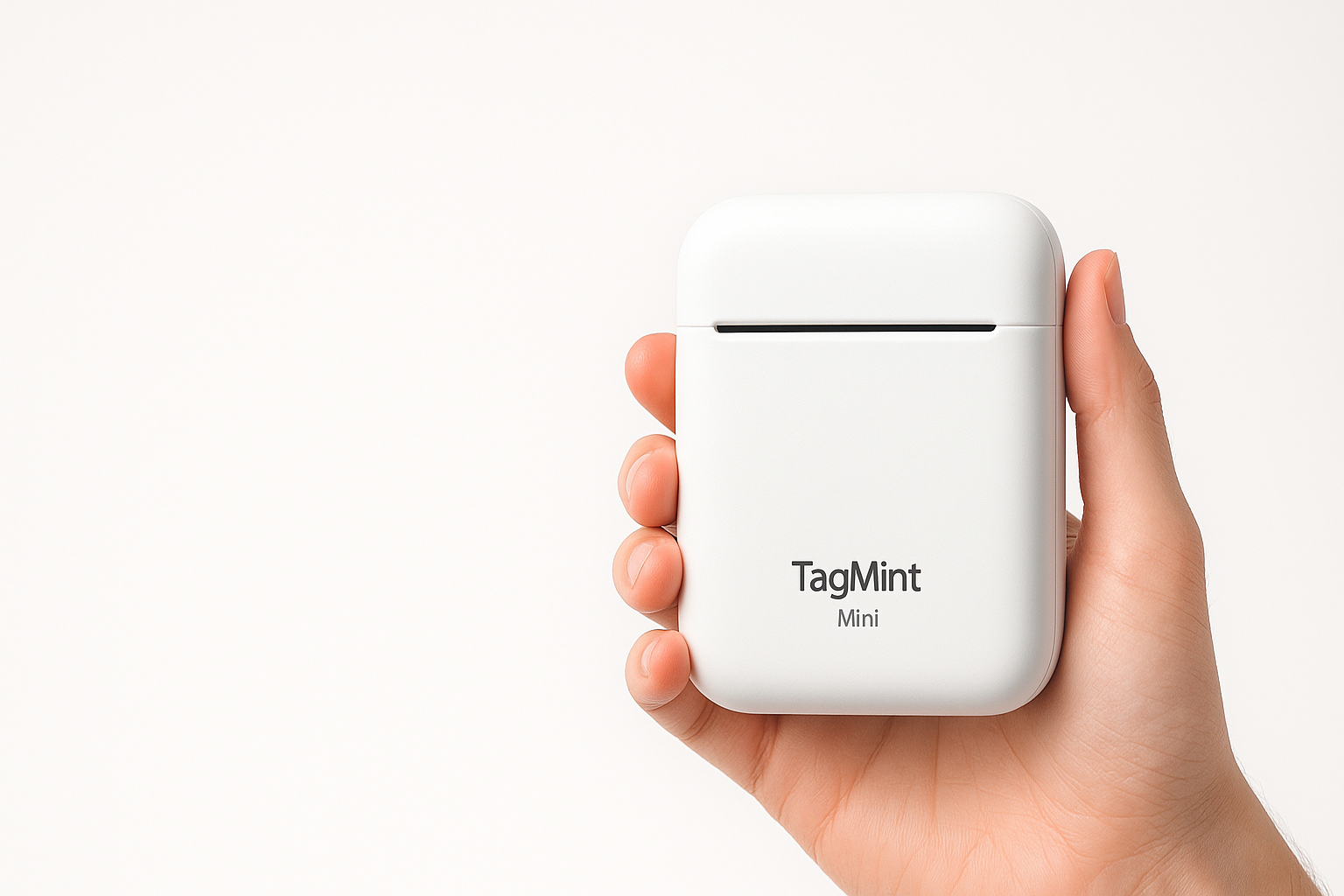 TagMint printer banner with text space